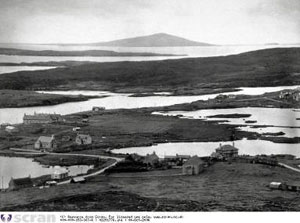 Fig. H2.2.  Distant view of Pabaigh, Harris, from above An t-Ob (Valentine Collection, JV-A7772[A] Courtesy of the University of St Andrews Library) - click for a larger image
