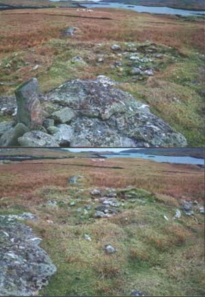 Fig. H3.5a and b. Two views of the site of a possible monastic settlement (John Raven)