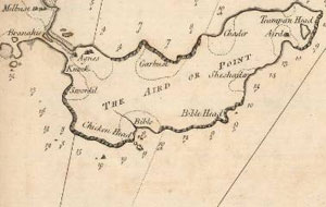 Fig. H6.4. Mackenzie's 1776 chart of the Eye Peninsula (Map.Rol.a.3, courtesy of The Trustees of the National
Library of Scotland) - click for a larger image